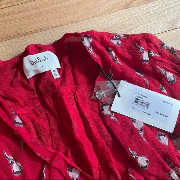 Ba&sh red patterned wrap dress - Picture 5 of 5